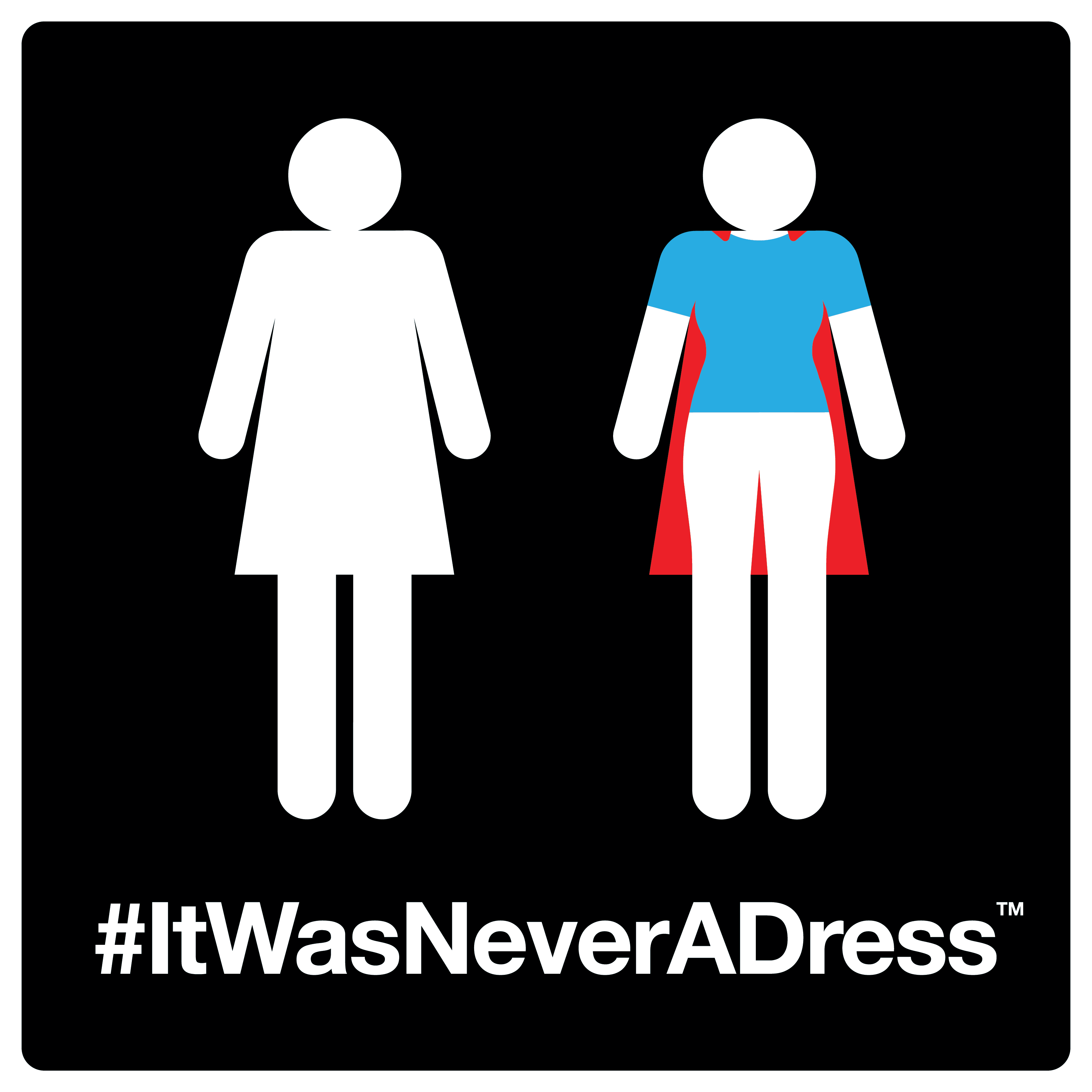#ItWasNeverADress Logo